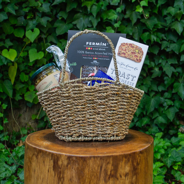 Oval Seagrass Basket with Handles