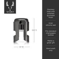 Warren™ Black Gunmetal-Plated Champagne Stopper